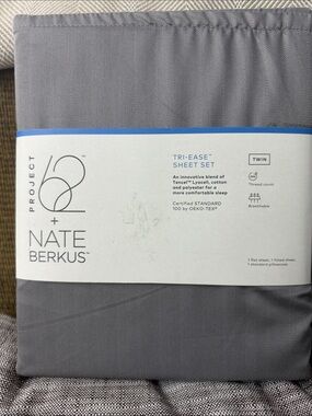 Nate Berkus Twin Sheet Set in Gray